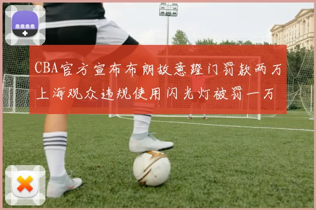 CBA官方宣布布朗故意蹬门罚款两万上海观众违规使用闪光灯被罚一万